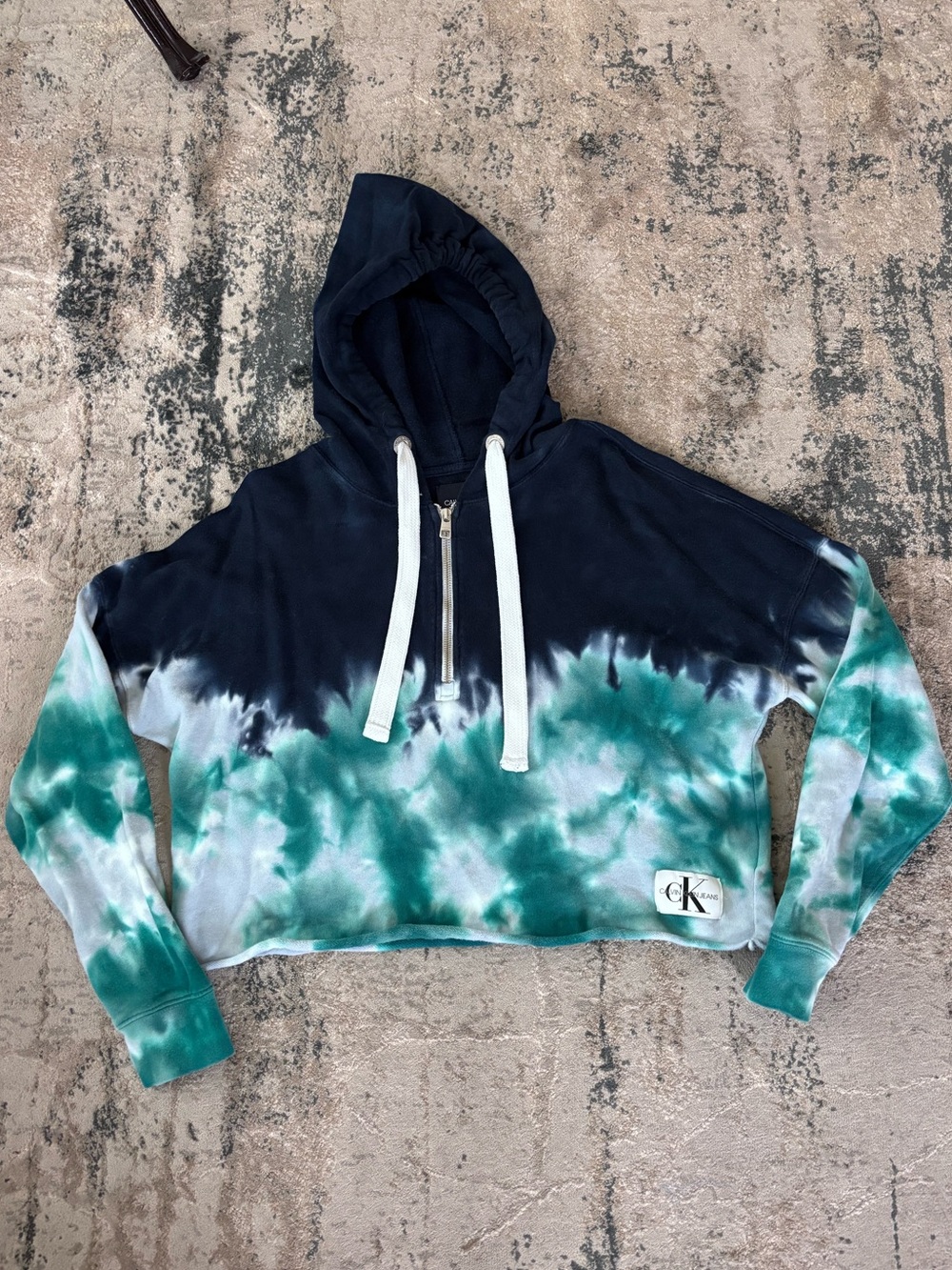 Calvin Klein tie dye cropped long sleeve